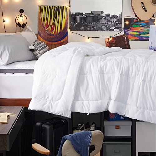 Bedsure Comforter Duvet Insert - Quilted Comforters Twin XL Size, All Season Duvet, GentleSoft Down Alternative Bedding, with 8 Tabs, Gifts for Women/Men, White, Twin XL 92 x 68 Inches Bedsure
