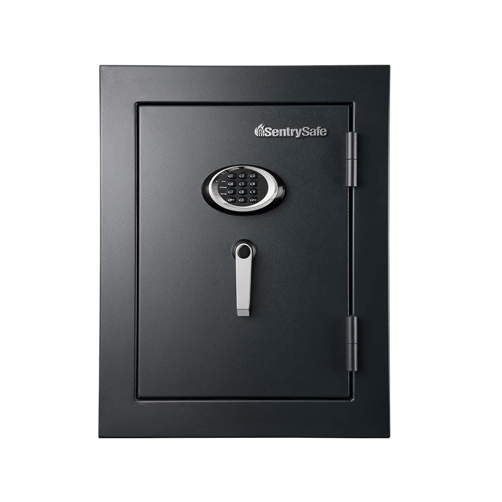 SentrySafe Fireproof and Waterproof XX-Large Black Steel Home Safe, DOJ-Certified with Digital Keypad Lock for Guns or Documents, 3.39 Cubic Feet, 27.8 x 21.7 x 19 Inches, EF3428E SentrySafe