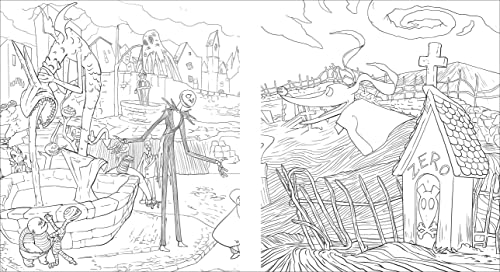 Disney Tim Burton's The Nightmare Before Christmas Glow-in-the-Dark Coloring Book WoodArtSupply