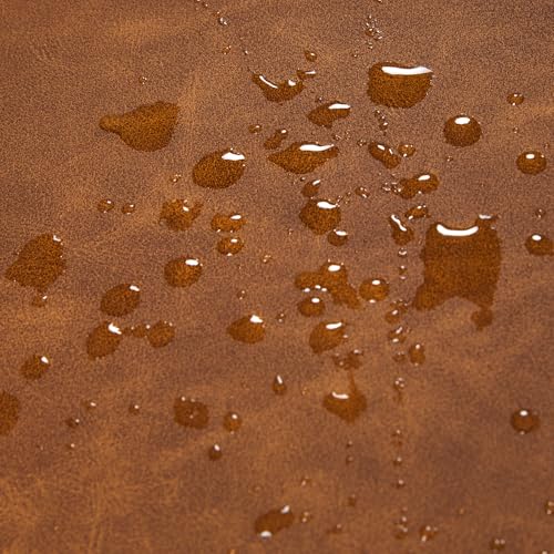 Yaheetech Accent Chair, Armchair with Strong Wood Frame, PU Leather Modern Retro Lounge Chair for Living Room/Lounge/Office/Reception Area, 2 Pieces, Light Brown Yaheetech