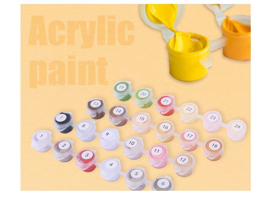 ZXQL 4 Pack Paint by Numbers Kit for Adults, Funny Bathing Animal DIY Adult Paint by Number Kits Pack Beginners Easy Acrylic On Canvas for Painting Home Decor Creative Wall Art 24x30 inches (mm-1) ZXQL