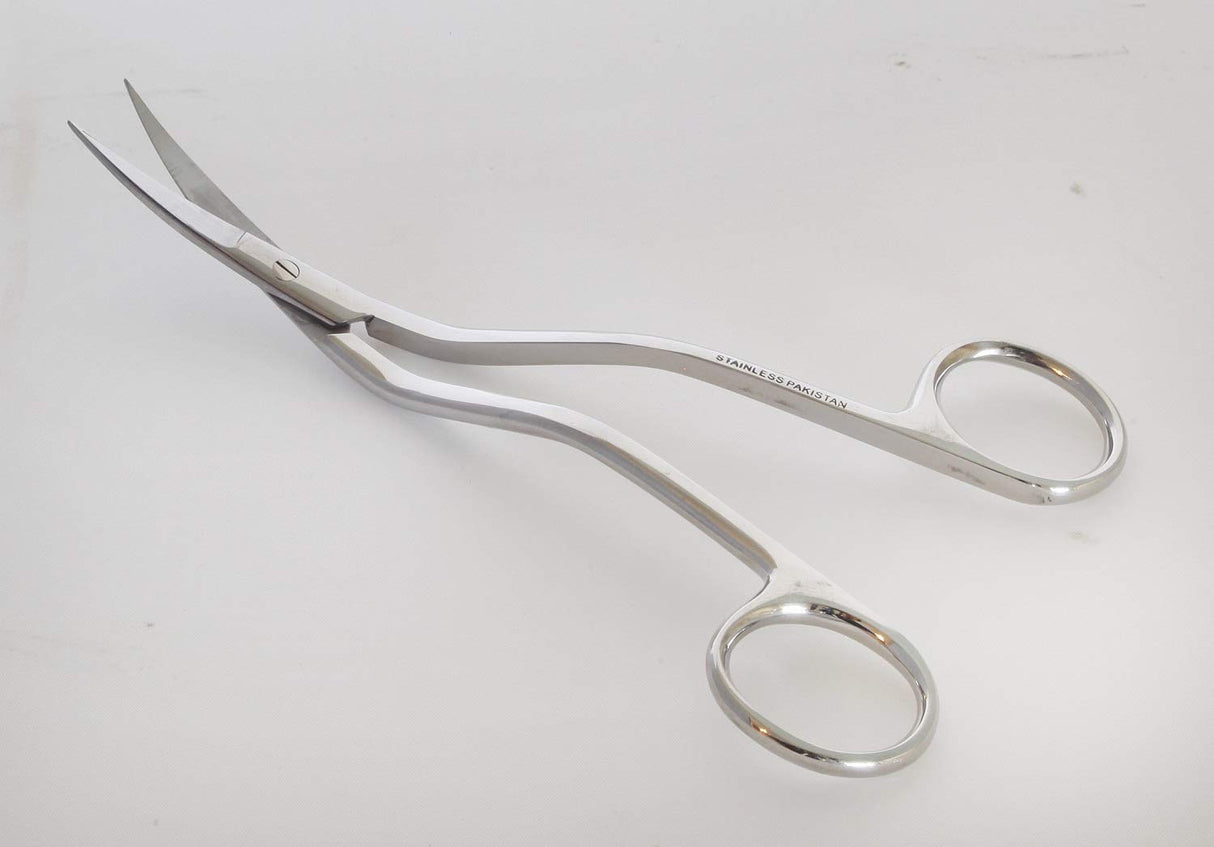 Mazbot 6 Inch Bent Handle Curved Embroidery Scissors---Perfect for Machine Embroidery Mazbot