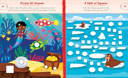 Ocean Animals Preschool Activity Book: 75 Games to Learn Letters, Numbers, Colors, and Shapes (School Skills Activity Books) Callisto Kids