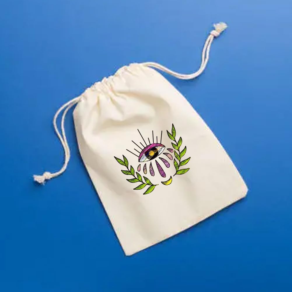 BENECREAT 4Sheets 63Pcs Water Soluble Embroidery, 11.7x8.3inch Devil's Eye Pattern Transfers Water Soluble Stabilizer for Embroidery Stick and Stitch Embroidery Designs BENECREAT