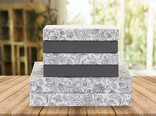 Elegant Comfort Luxury Soft Bed Sheets Paisley Pattern - 1500 Premium Hotel Quality Microfiber Softness Wrinkle and Fade Resistant (6-Piece) Bedding Set, King, Grey Elegant Comfort
