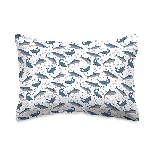 Dream Factory Kids Sheet Set Lightweight Microfiber Bed Sheets Super Soft Easy Wash Cozy Bedding 10” Pocket - Full, Blue Sharks dream FACTORY