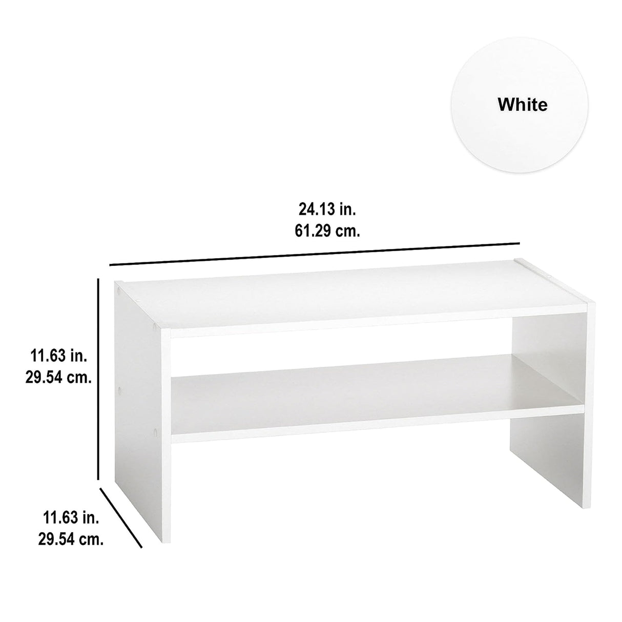 ClosetMaid 8993 Stackable 24-Inch Wide Horizontal Organizer, White ClosetMaid