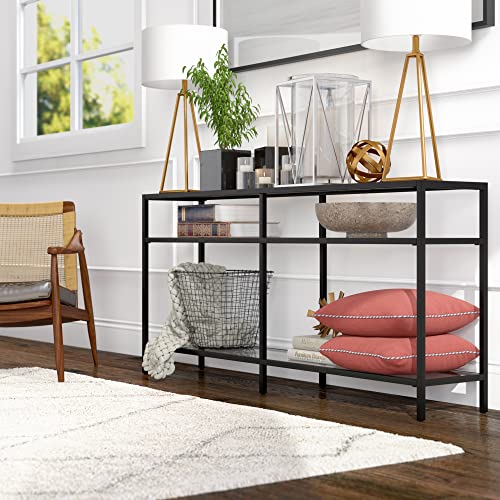 Henn&Hart 64" Wide Rectangular Console Table in Blackened Bronze, Entryway Table, Accent Table for Living Room, Hallway Henn&Hart