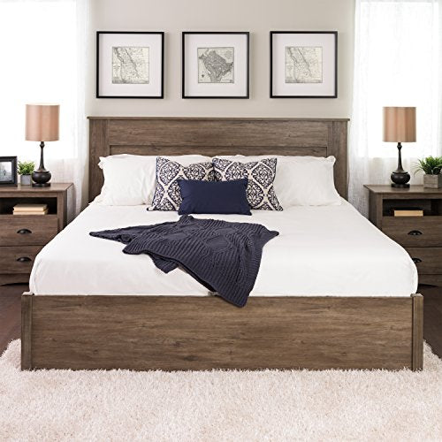Prepac Stylish Flat Wood Panel Headboard for King Size Beds, Simplistic Wooden King Headboard 2.25" D x 81" W x 48" H, Drifted Gray, DHFK-1301-1 Prepac