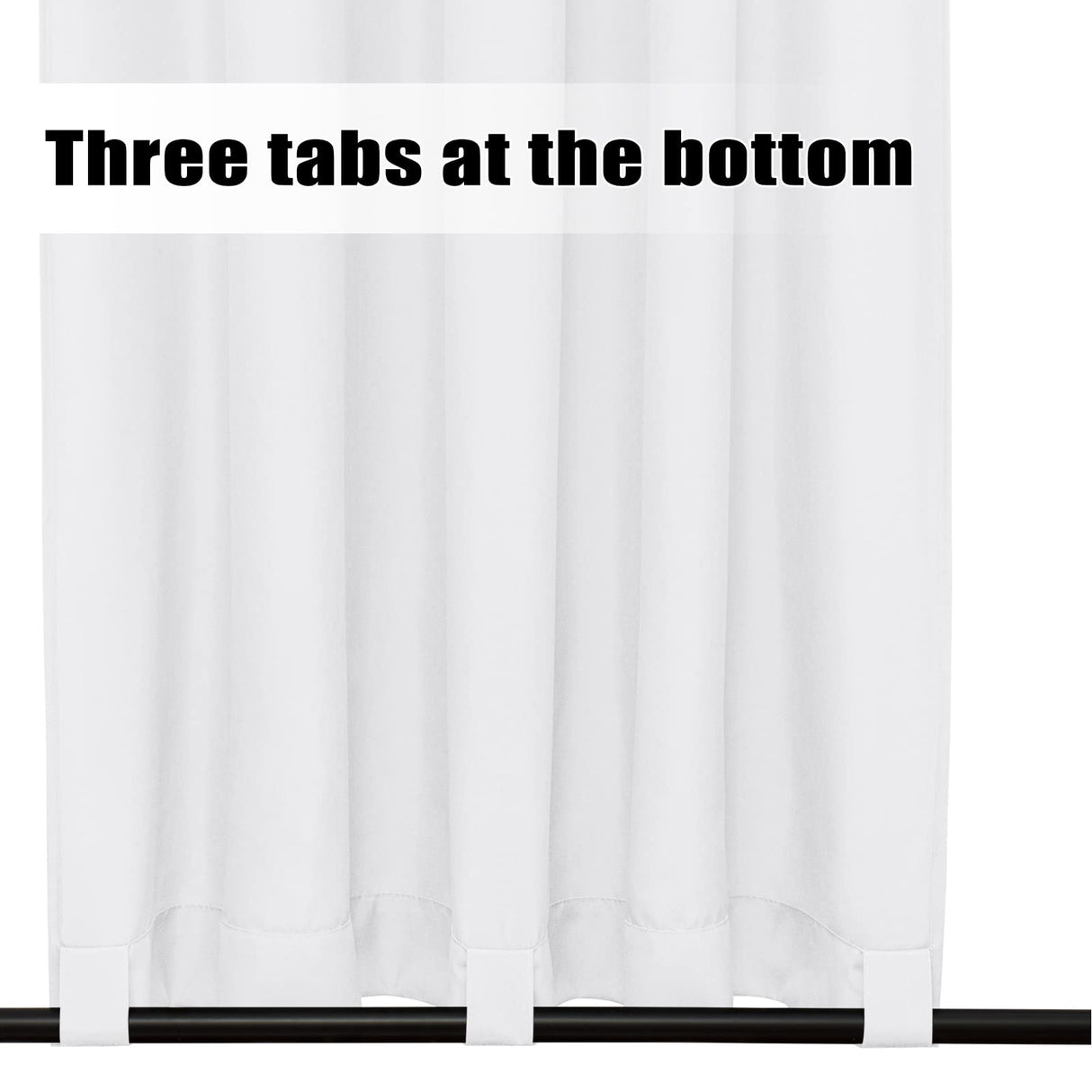 Easy-Going Outdoor Curtains Waterproof Windproof Weatherproof Curtain for Patio, Cabana, Porch, Pergola and Gazebo, Grommet Top and Tab Bottom Drape, 1 Panel, 54x84 inch, White Easy-Going