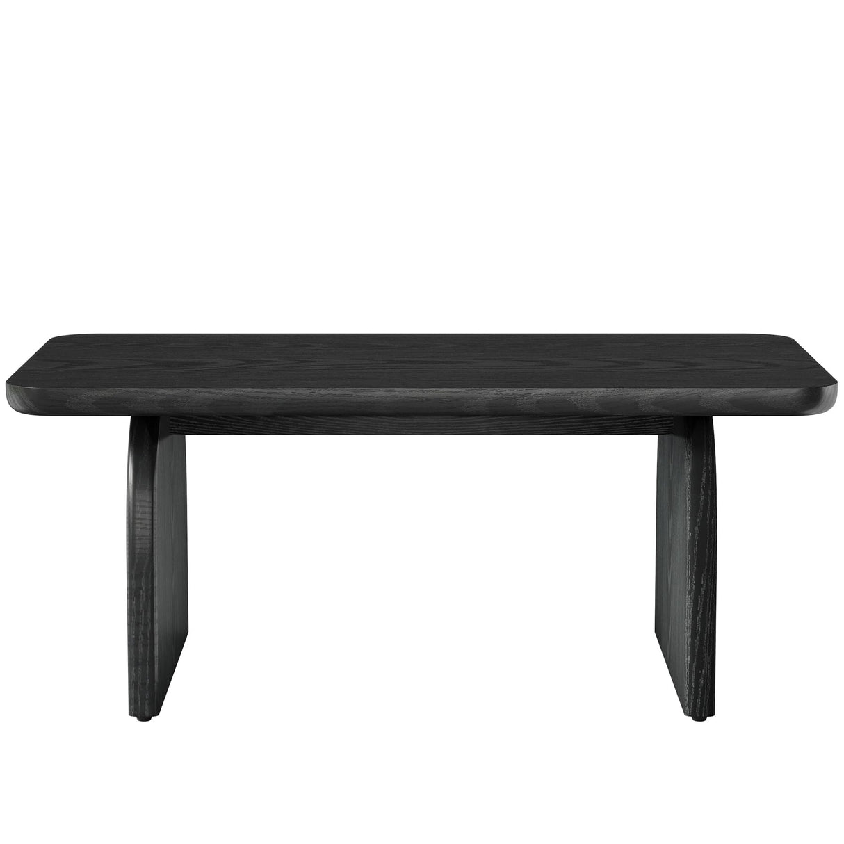 Tribesigns Rectangle Coffee Table, 47-Inch Wood Rectangular Living Room Table, Farmhouse Accent Center Low Cocktail Tea Table with Sturdy Base & Rounded Corners, Easy Assembly (Black) Tribesigns