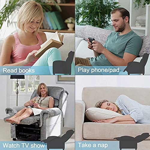 Furniwell Massage Recliner Chair for Living Room Adjustable PU Leather Reclining Chair Home Theater Seating Modern Winback Single Sofa for Adults with Footrest (Leather, Brown)