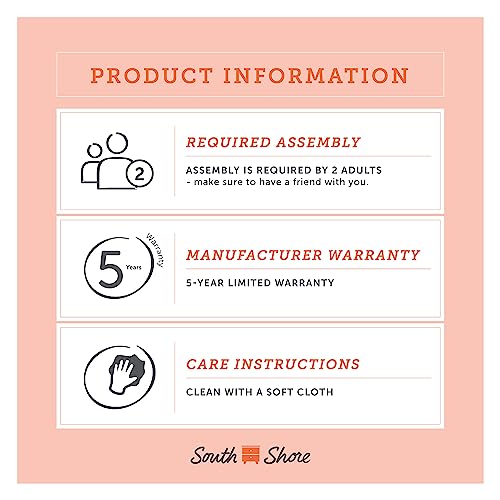South Shore Crea Counter-Height Craft Table with Scratchproof Surface and Interchangeable Modules - 4 baskets included, Pure White South Shore