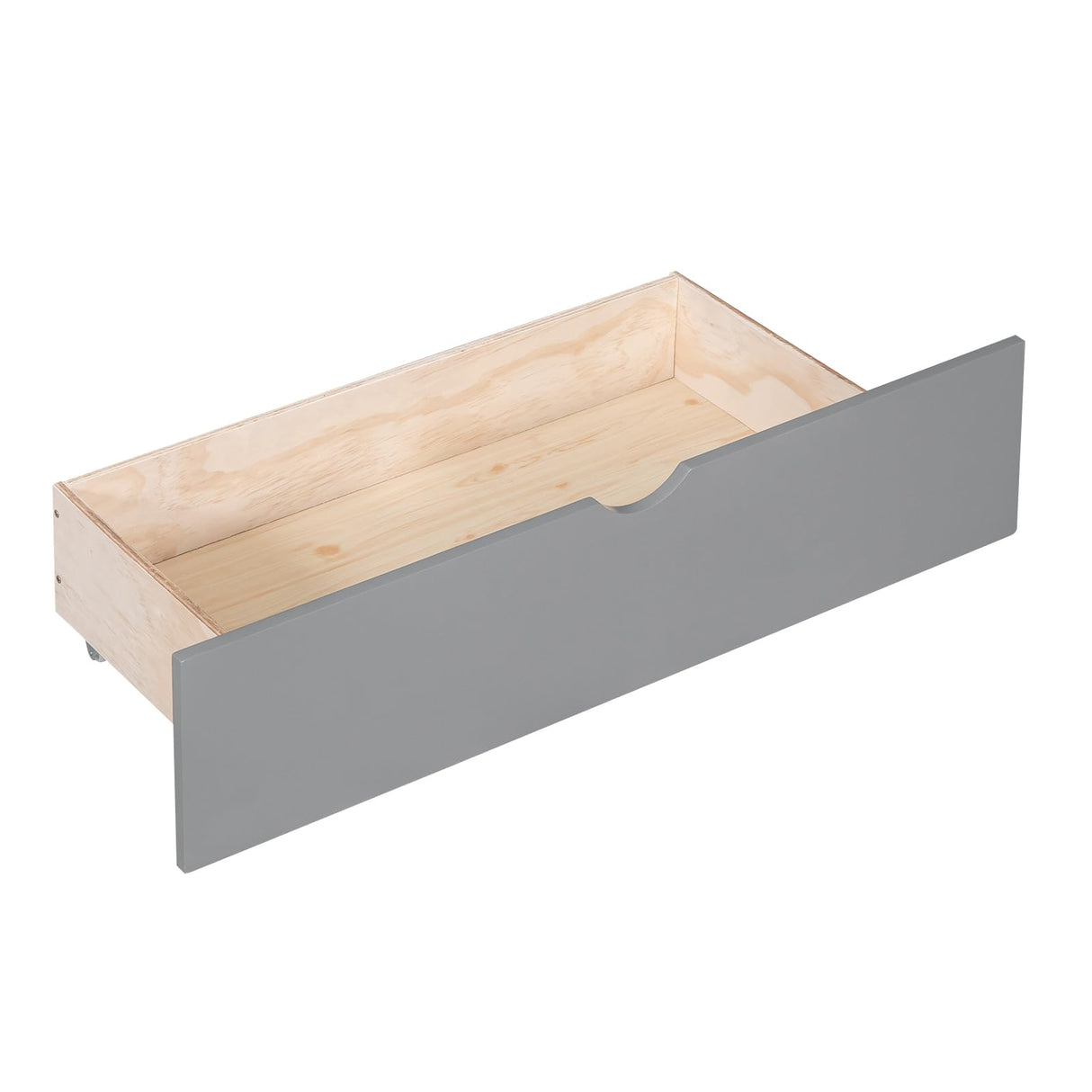 Merax Bunk Bed Twin Over Twin, Bunk Bed with Storage Bookcase, Wood Bunk Bed Frame with 2 Drawers and Multi-Layer Cabinet, Gray Merax