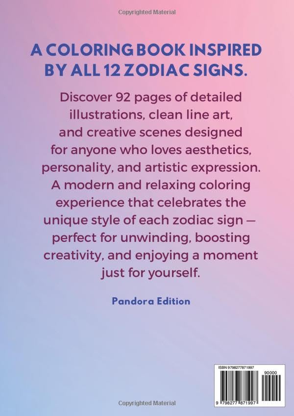 Zodiac Girls: Aesthetic Coloring Book WoodArtSupply