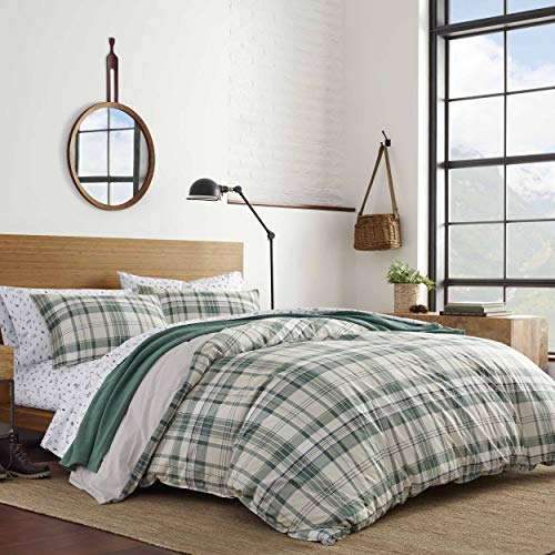 Eddie Bauer - Twin Comforter Set, Reversible Bedding with Matching Sham, Medium Weight, Dorm Essentials (Timbers Green) Eddie Bauer