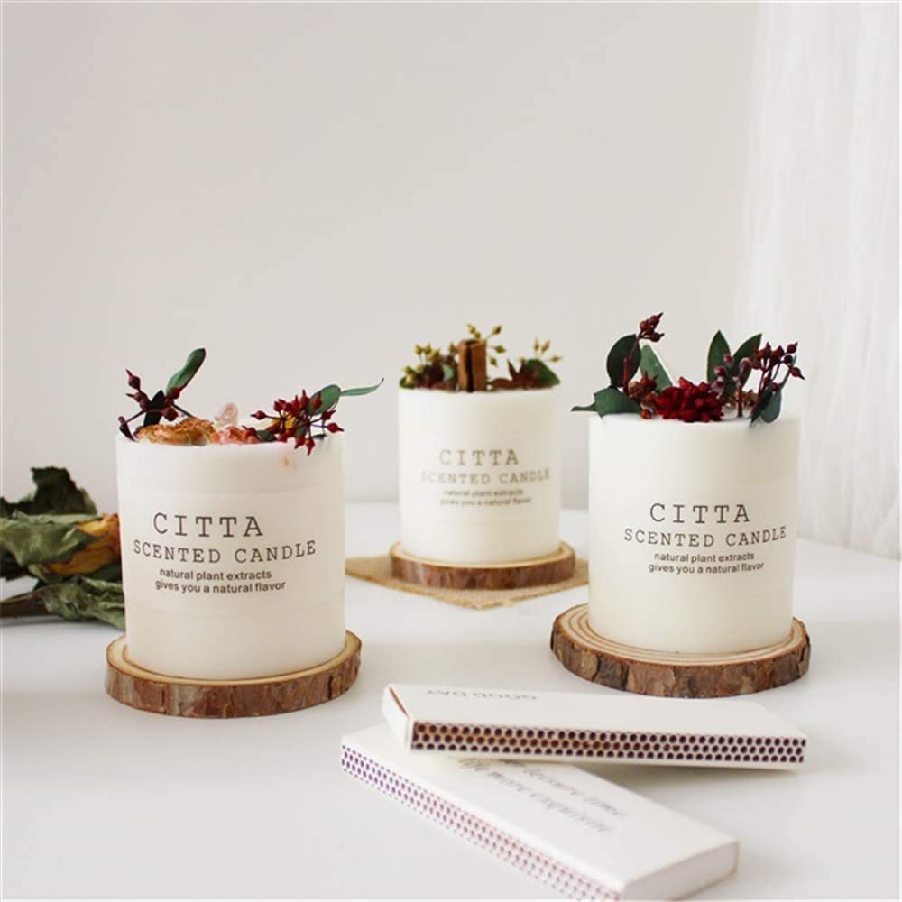 GTian 2 Sizes Candle Molds for Candle Making Silicone Candle Molds Epoxy Resin Casting Mould for DIY Crafts Aromatherapy Wax Soaps Flower Insect Specimen Polymer Clay (Cylinder) GTian