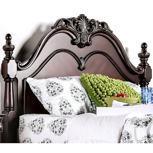 Furniture of America FOA Ruben 3pc Cherry Wood Panel Bedroom Set - Queen + Nightstand + Chest Furniture of America