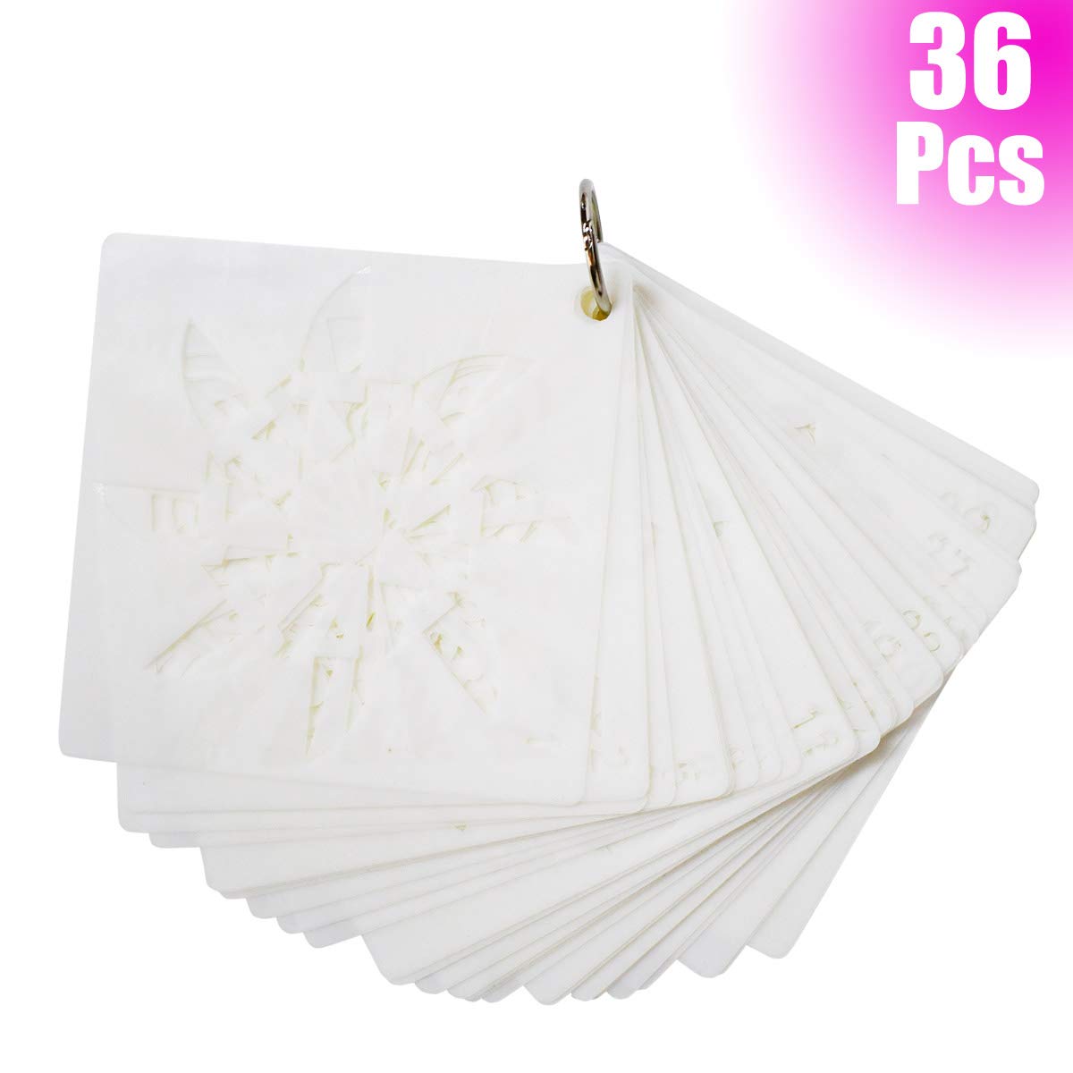 36 Pack Mandala Stencils (3.6x3.6 Inch) Mandala Dotting Painting Template Stencil Set for Painting Perfect for DIY Painting Art Projects Wood Wall Floor Fabric Furniture Tile Christmas Gift (Reusable) TTSAM