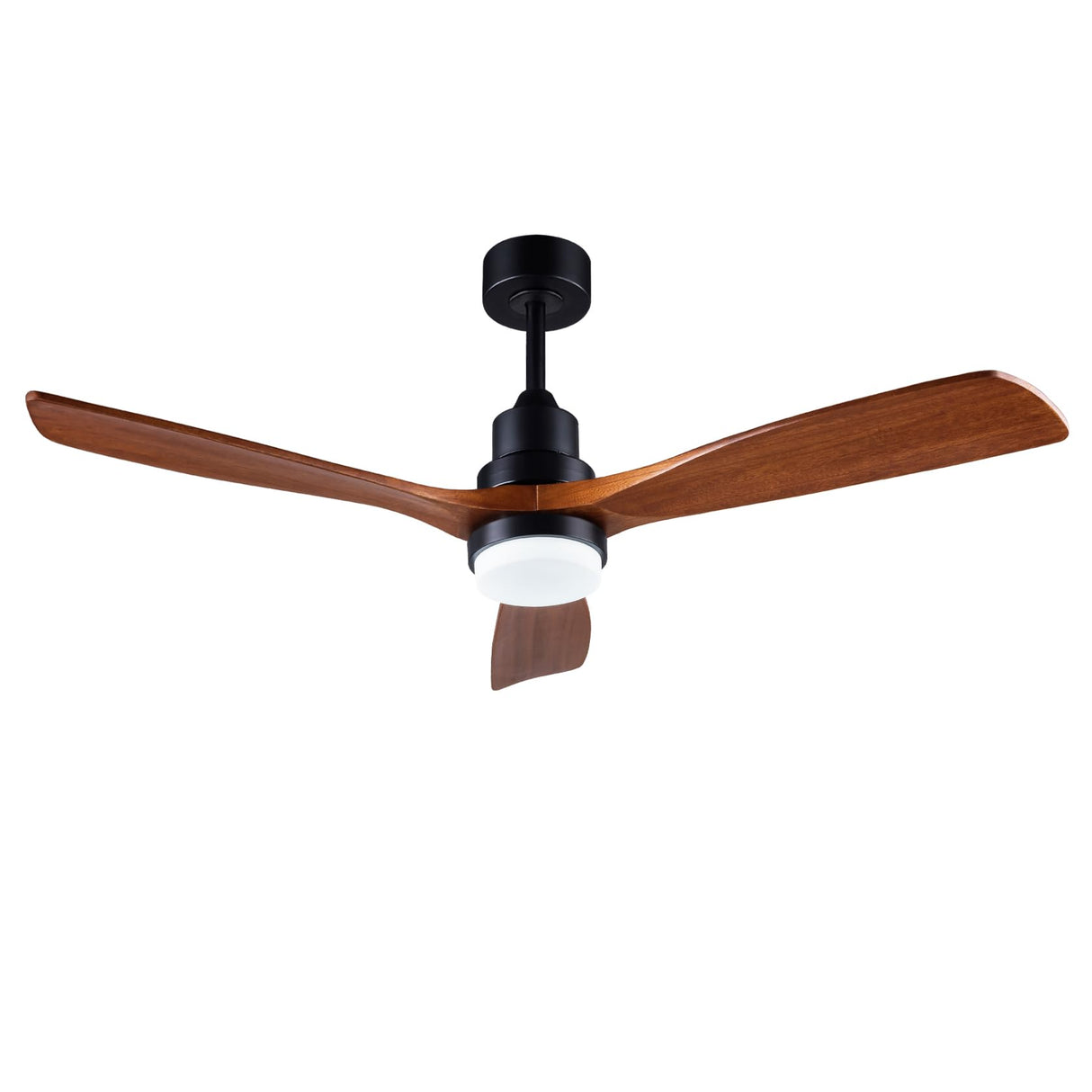 dearnow 52” solid wood ceiling fans with light 6 speeds remote/app control, solid wood ceiling fan with memory led dimmable color adjustable, quiet ceiling fan for living room, dining room. dearnow