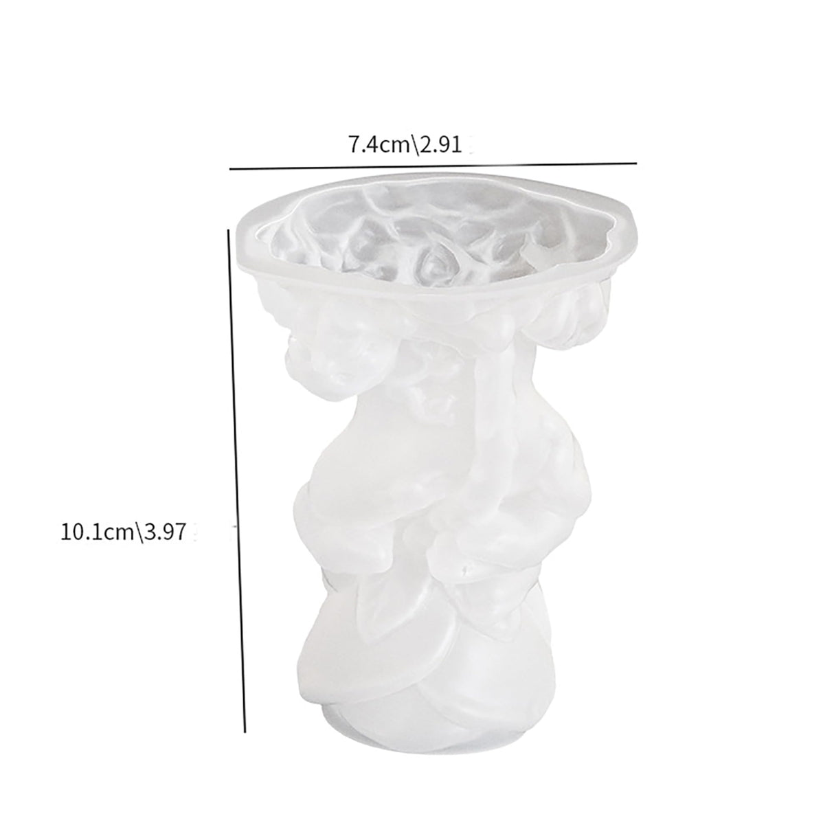 4 Inch Skull Rose Candle Resin Mold - Resin Casting Silicone Molds for Home Decor & Candle Making Wave Spiral Mold ESEDAGE