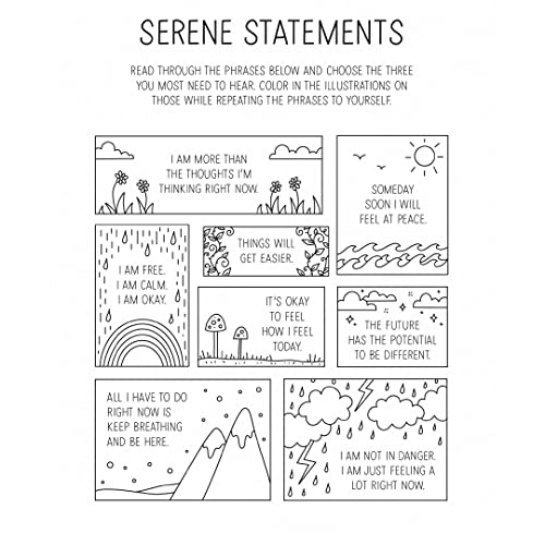 Out of Your Mind: A Journal and Coloring Book to Distract Your Anxious Mind WoodArtSupply