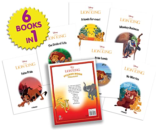 Disney Lion King Sticker Book Treasury - Activity Books for kids, 350 reusable stickers, 96 pages of fun Phidal
