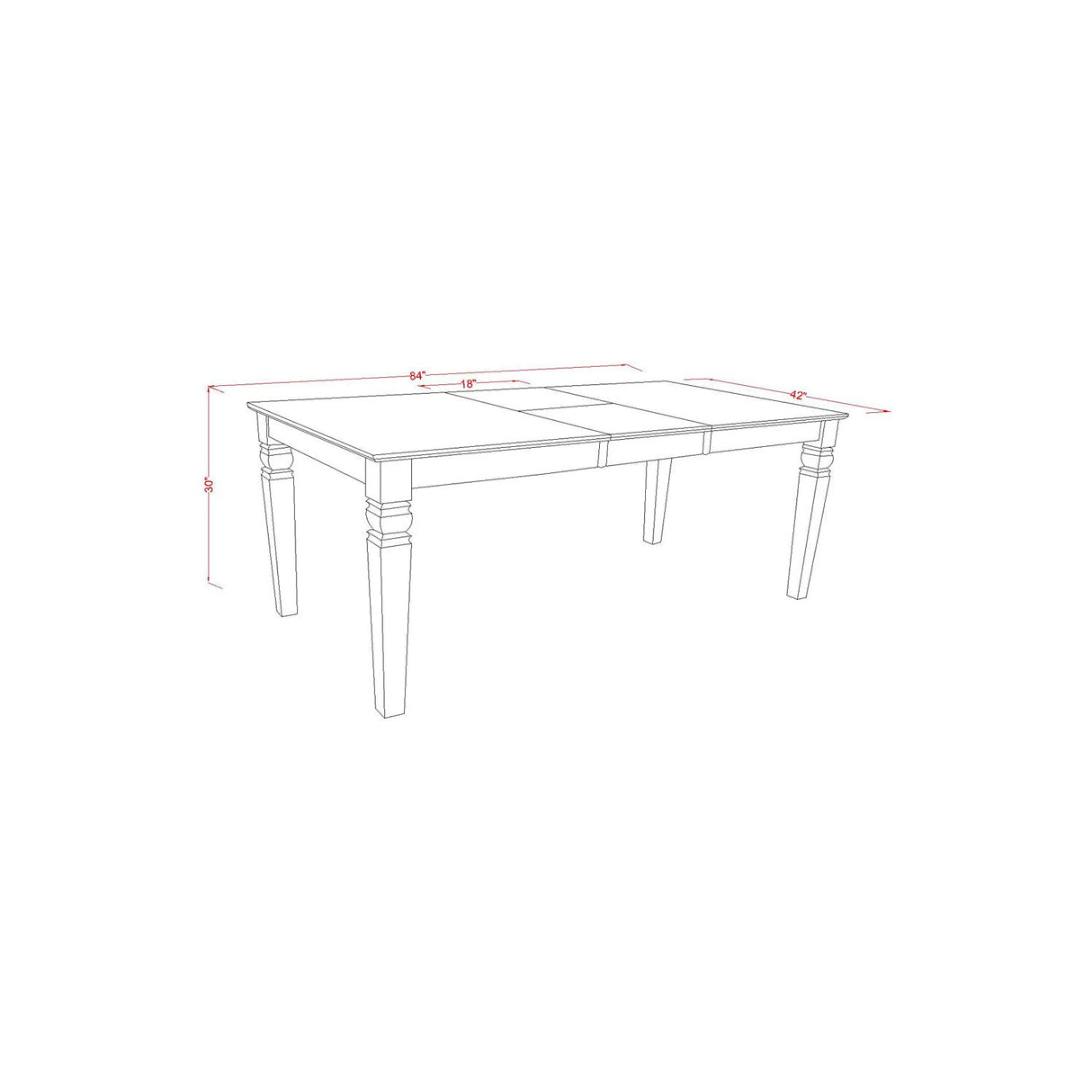 East West Furniture LGWE9-LWH-W Logan 9 Piece Kitchen Set Includes a Rectangle Room Table with Butterfly Leaf and 8 Dining Chairs, 42x84 Inch East West Furniture