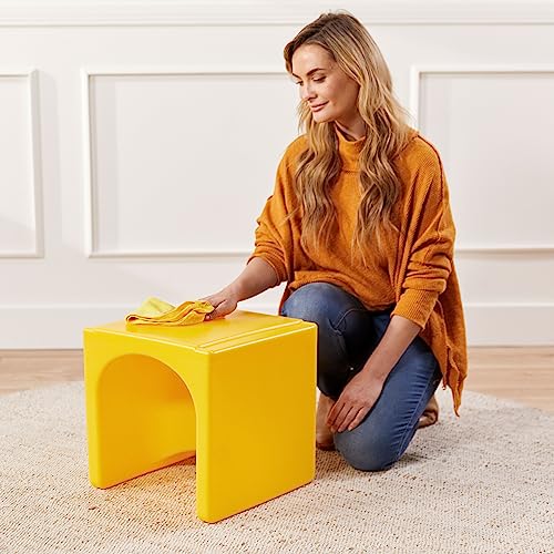 ECR4Kids Tri-Me 3-In-1 Cube Chair, Kids Furniture, Yellow ECR4Kids