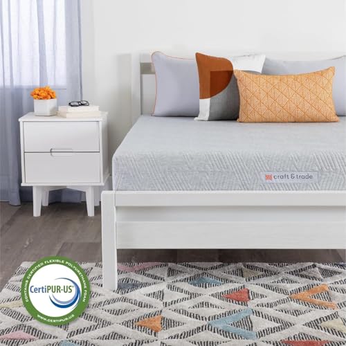 Craft & Trade 8-Inch Risewell Memory Foam Mattress, Bed-in-a-Box, CopperGel Cooling, CertiPUR-US Certified, California King, 100 Night Trial Craft & Trade