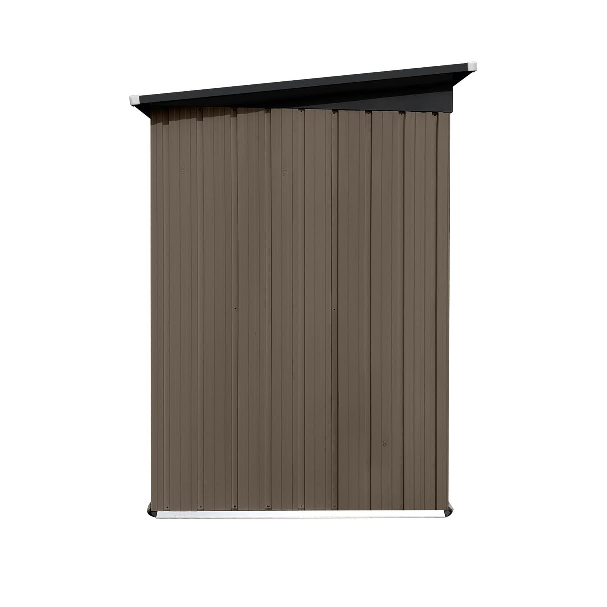 Metal Outdoor Storage Shed 5 x 4 FT, Steel Utility Tool Shed Storage House with Sloping Roof and Lockable Door, Waterproof Garden Storage Tool Shed for Backyard Patio Lawn (Brown, 5X4 FT) Anwick
