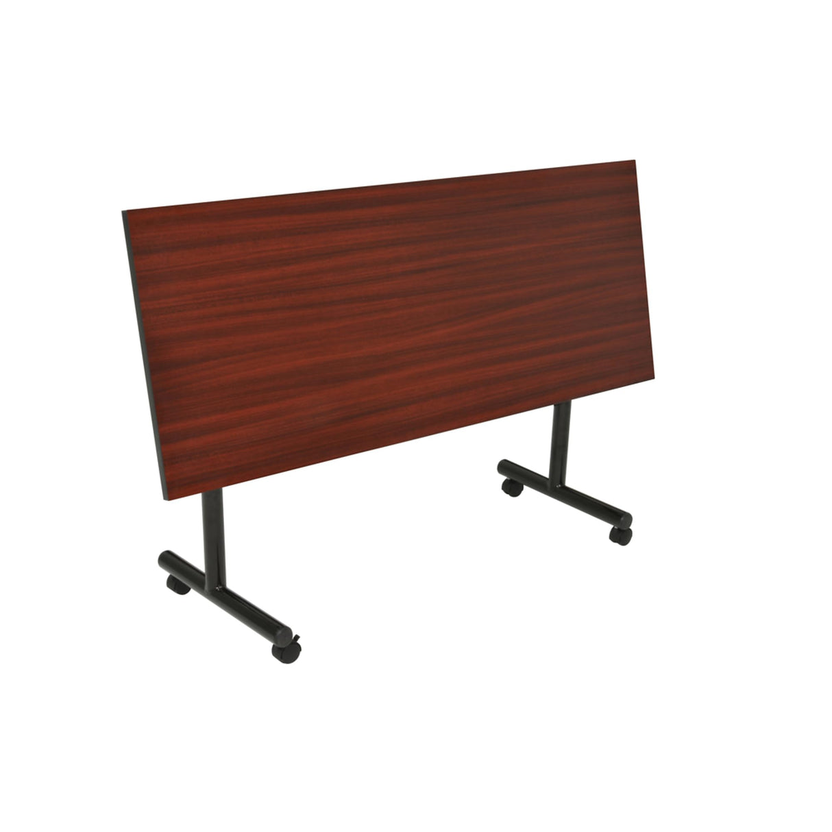 Kobe 60" Flip Top Mobile Training Table- Mahogany Regency Seating