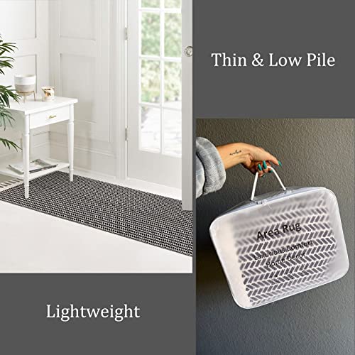 Lahome Boho Bathroom Rugs, Small 2x3 Front Door Mat Lightweight Kitchen Rug Woven Cotton Area Rug with Tassels, Farmhouse Washable Black and White Throw Rug Low Pile Carpet for Entry Laundry Lahome