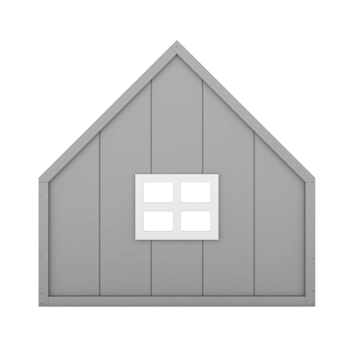 Bellemave Full Size Montessori House Bed with Slatted Railings in Grey Bellemave