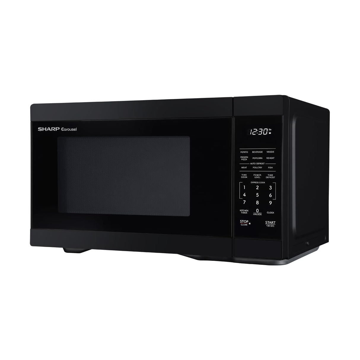 SHARP SMC1161KB Oven with Removable 12.4" Carousel Turntable, Cubic Feet, 1000 Watt Countertop Microwave, 1.1 CuFt, Black Sharp