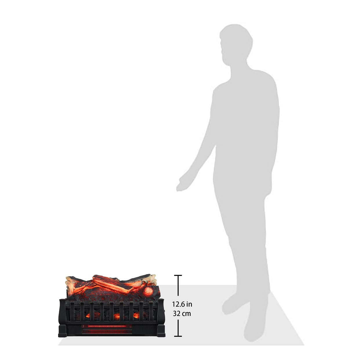 duraflame Electric Log Set 1,000 Sq Ft Heater, Faux Logs Insert with Infrared Flames for Existing Fireplaces, Remote Control Included Duraflame