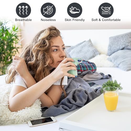 Waterproof Mattress Protector Queen, Fitted Sheet Style Breathable Mattress Cover with Deep Pocket Fits Up to 18'', Machine Washable Noiseless Bed Cover for Kids Adults Pets (Dark Gray, 60'' X 80'') ohano
