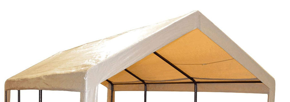 Impact Canopy Replacement Top for 10X20 Carport Canopy, Tan - Top Only Impact Canopy