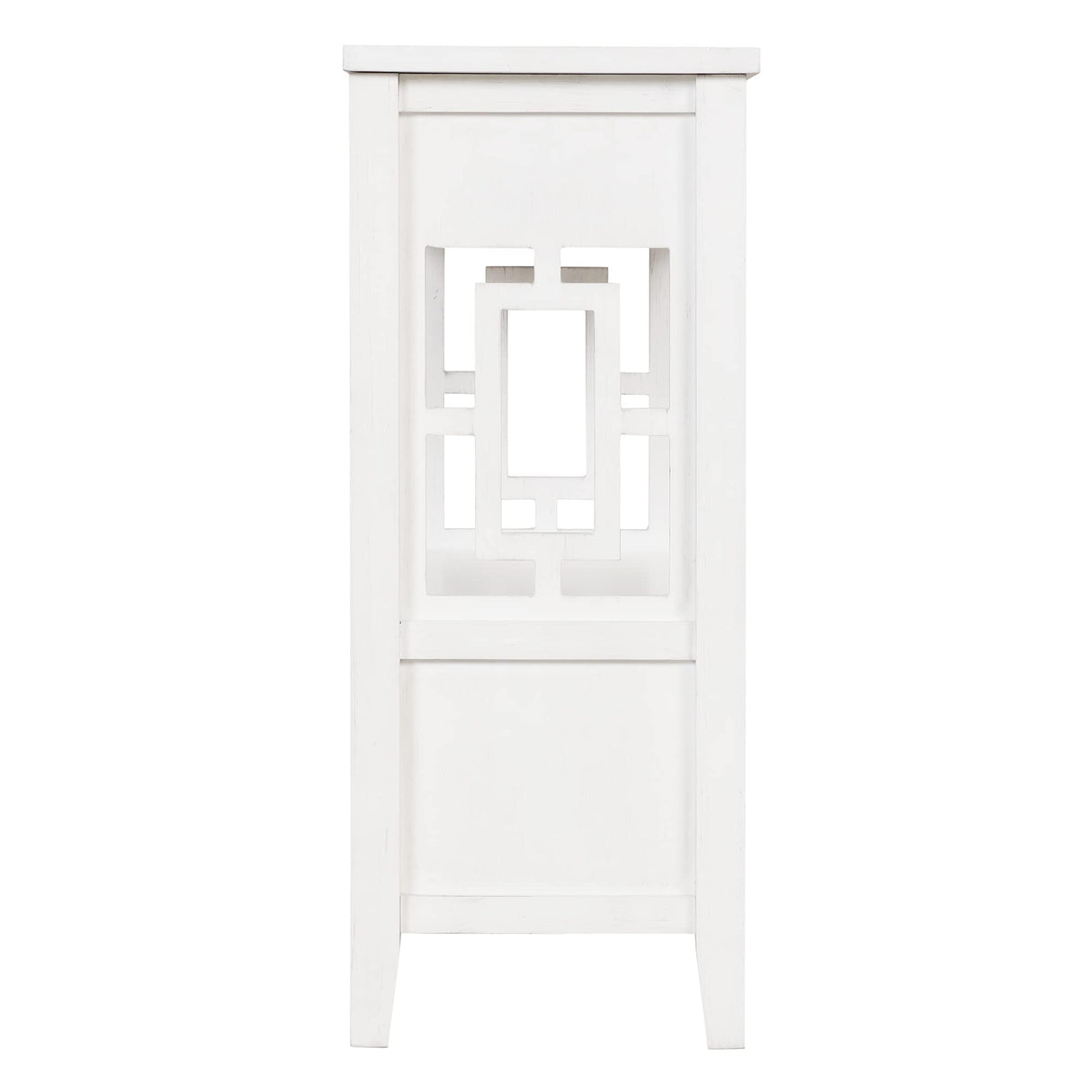 SPOFLYINN 36 Inch Farmhouse Console Table with 4 Drawers 1 Storage Shelf Pine Wood Entryway Table for Living Room Bedroom Hallway Kitchen White One Size SPOFLYINN