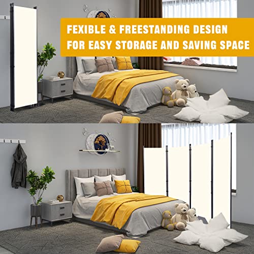 Room Divider 6FT Portable Room Dividers and Folding Privacy Screens, 88'' W Fabric Divider for Room Separation, 4 Panel Partition Room Dividers Freestanding Wall Divider Screen for Dorm Studio Office HOMSCREENER