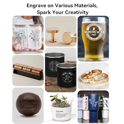 Falcon A1 Rotary Kit Pro Upgrade Package with 12 Risers,Jaw Chuck Rotary for Engraving Cylindrical Objects, Wine Glass, Baseball Bat, Ring for Ceality Falcon A1 Falcon A1 Pro(No Glasses Version) Cregrant3D