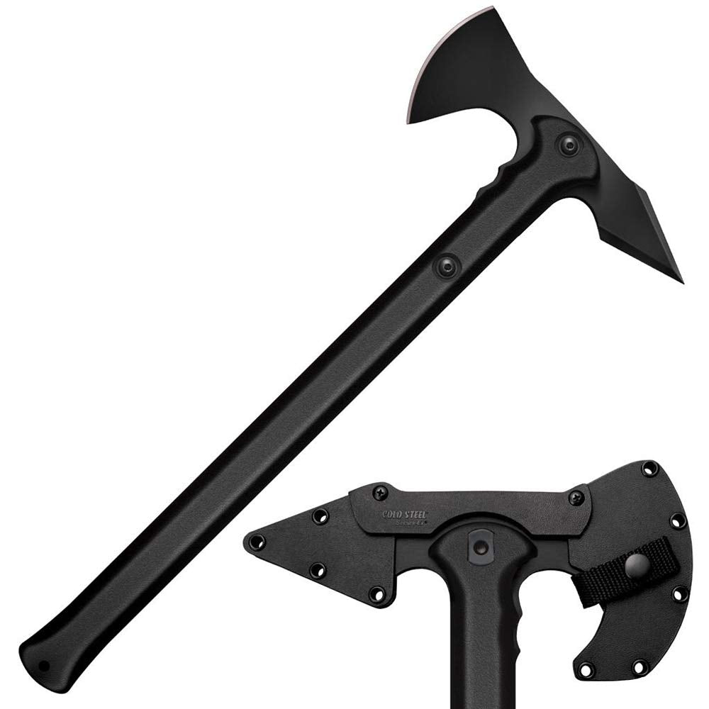 Cold Steel Drop Forged Tomahawk Survival Hatchet - Great for Camping, Survival, Outdoors and Chopping Wood, Trench Hawk - Black, One Size Cold Steel