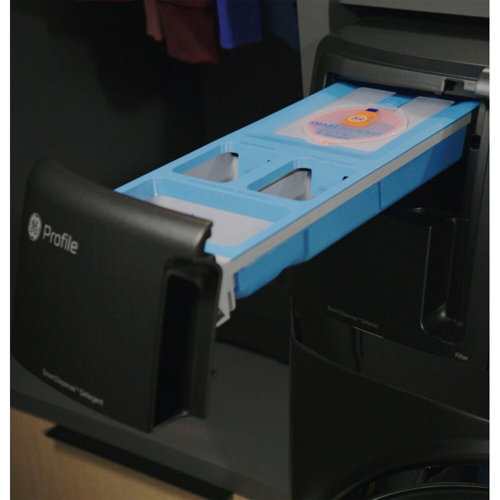 GE Profile PFQ97HSPVDS 28 Inch Smart Front Load Washer/Dryer Combo with 4.8 cu.ft. Capacity, 12 Wash Cycles, 14 Dryer Cycles GE