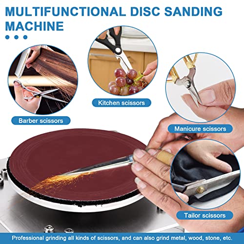MXBAOHENG Mini Disc Sander 4 inch Electric Small Sanding Disc Machine with Forward and Reverse Function for Wood, Metal, Stone, and Scissors Sanding MXBAOHENG