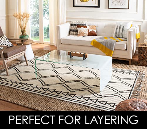 SAFAVIEH Area Rug 8x10 - Natural Fiber Collection - Large - Natural Brown, Handmade Jute, Farmhouse Style, Chunky Textured Thick Pile (NF447A) SAFAVIEH