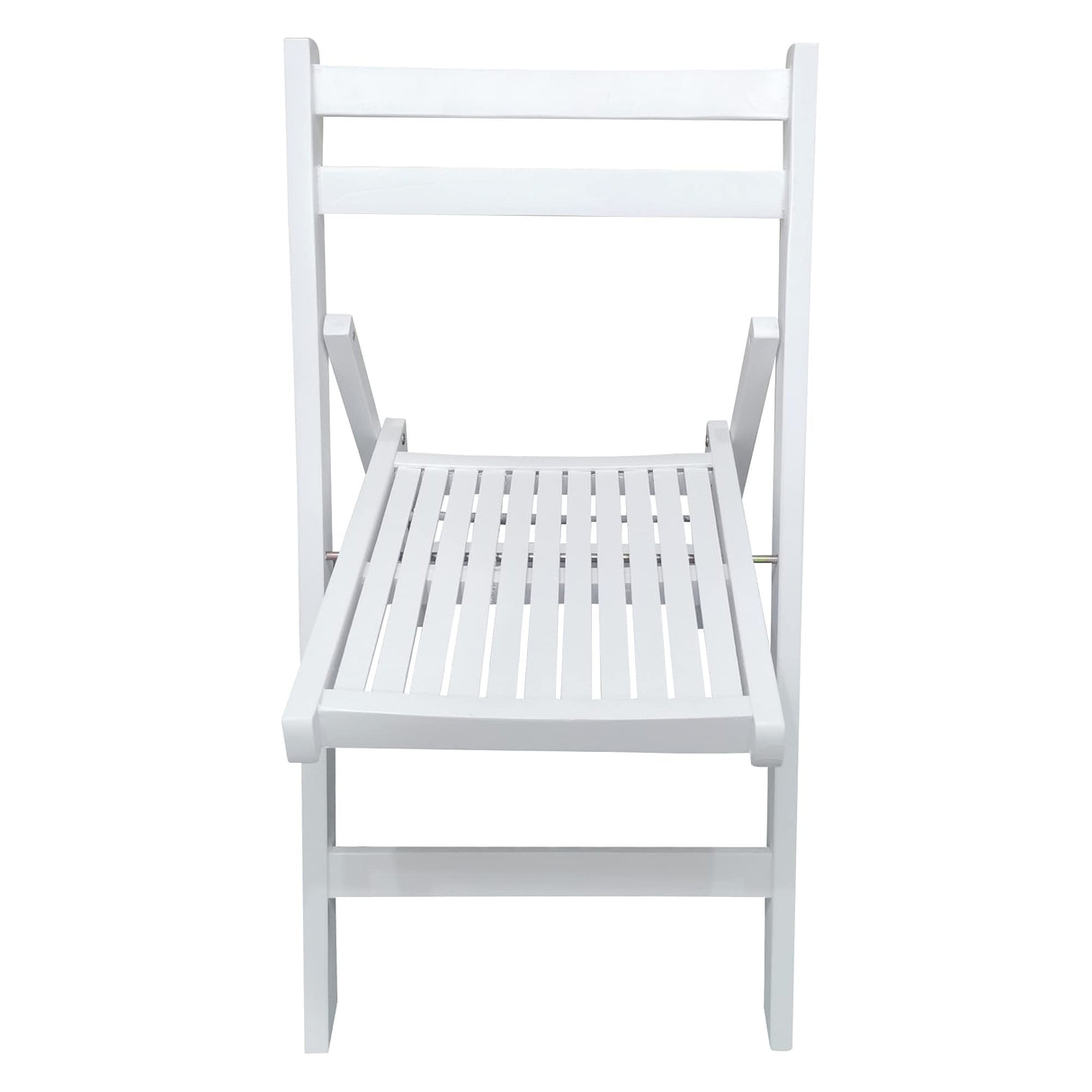 HomVent Set of 4 Slatted Wood Folding Chair, Fully Assembled Folding Chair Set Folding Event Chairs Wedding Chair Wooden Slatted Seat for Dining Room Kitchen Balcony Wedding Occasion Events (White) HomVent