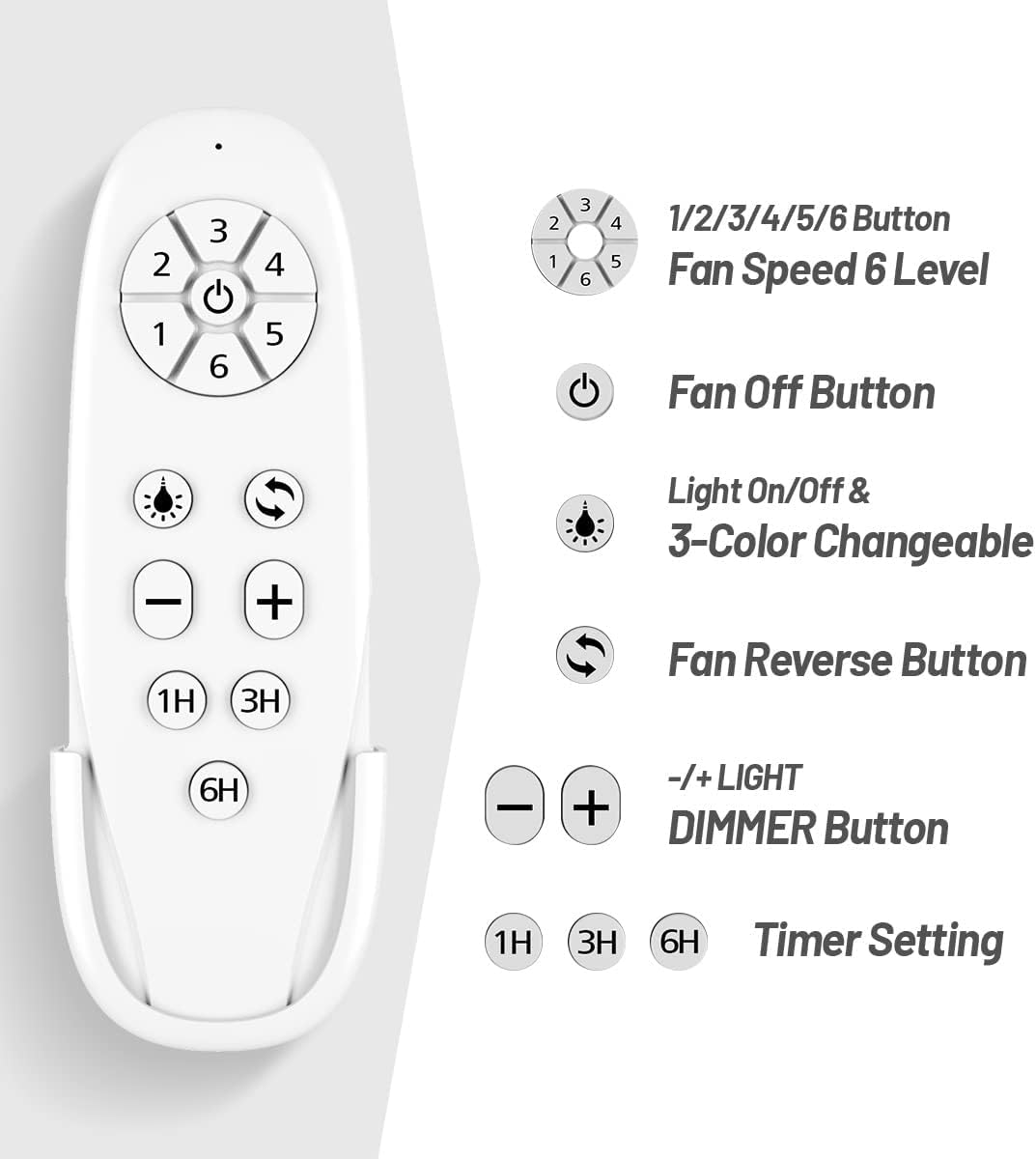 wurzee 72 inch Ceiling Fan with Light, 3CCT 3000K-4000K-6500K Reversible DC Motor, Dimmable Timing 6 Speed, Brushed Nickel Large Ceiling Fan for Indoor Outdoor wurzee