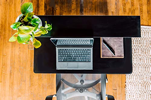 OneSpace Lennox Hutch Computer Desk, Small Desk for Home Office, Compact Writing Desk, Black OneSpace