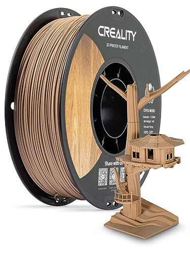 Creality Wood Filament PLA, 3D Printer Filament 1.75 mm, Smooth Silk Texture, Toughness, 1kg(2.2lbs)/Spool Printing Filament, for All FDM Printers (Wood) Creality