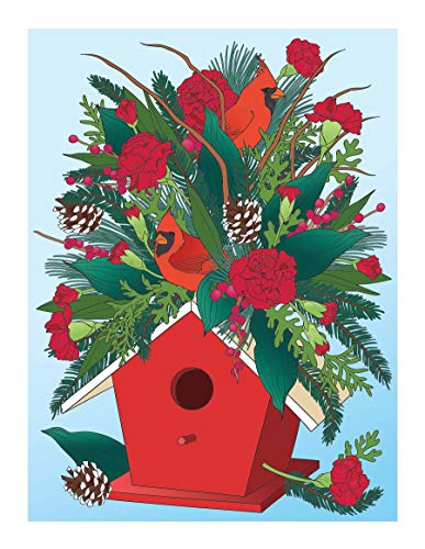 Creative Haven Christmas Florals Coloring Book (Adult Coloring Books: Christmas) Dover Publications